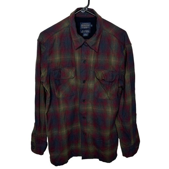 Pendleton Original Board Plaid Shirt Mens Medium - Picture 1 of 3